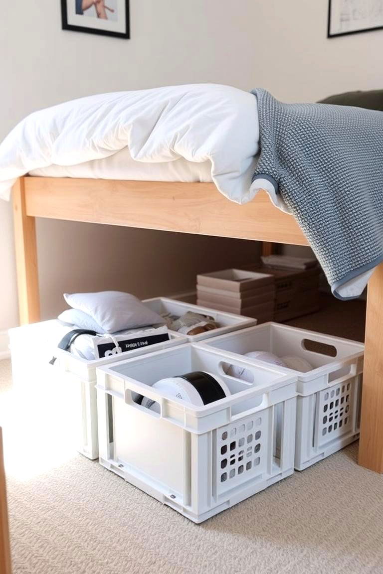 Milk Crate Under Bed Storage Box - 24 Milk Crate Storage Ideas