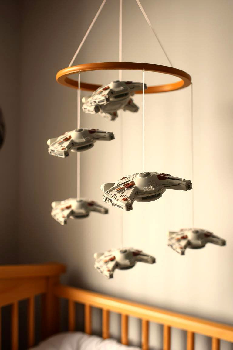 Millennium Falcon Crib Mobile - 24 Star Wars Nursery Ideas