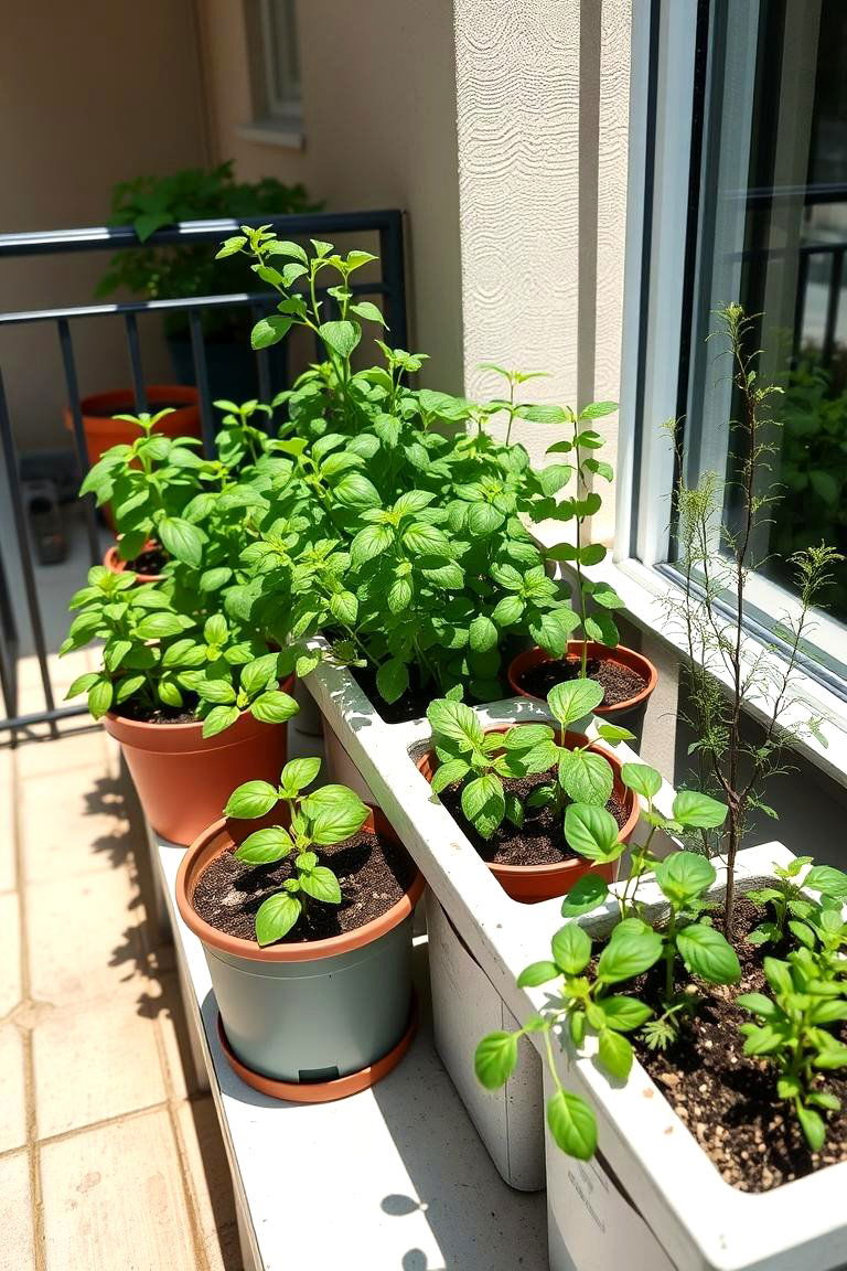 Mini Herb Garden Balcony - 24 Balcony Over Garage Ideas