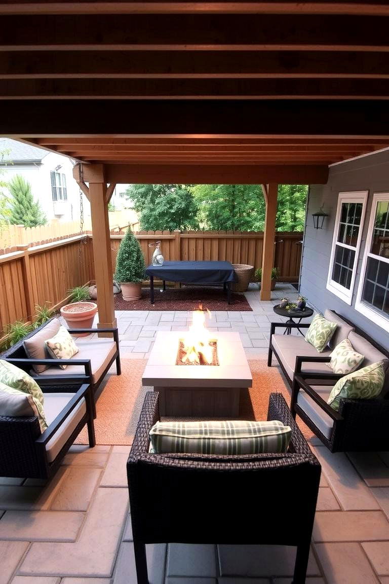Mini Patio Lounge - 24 Under Deck Landscaping Ideas
