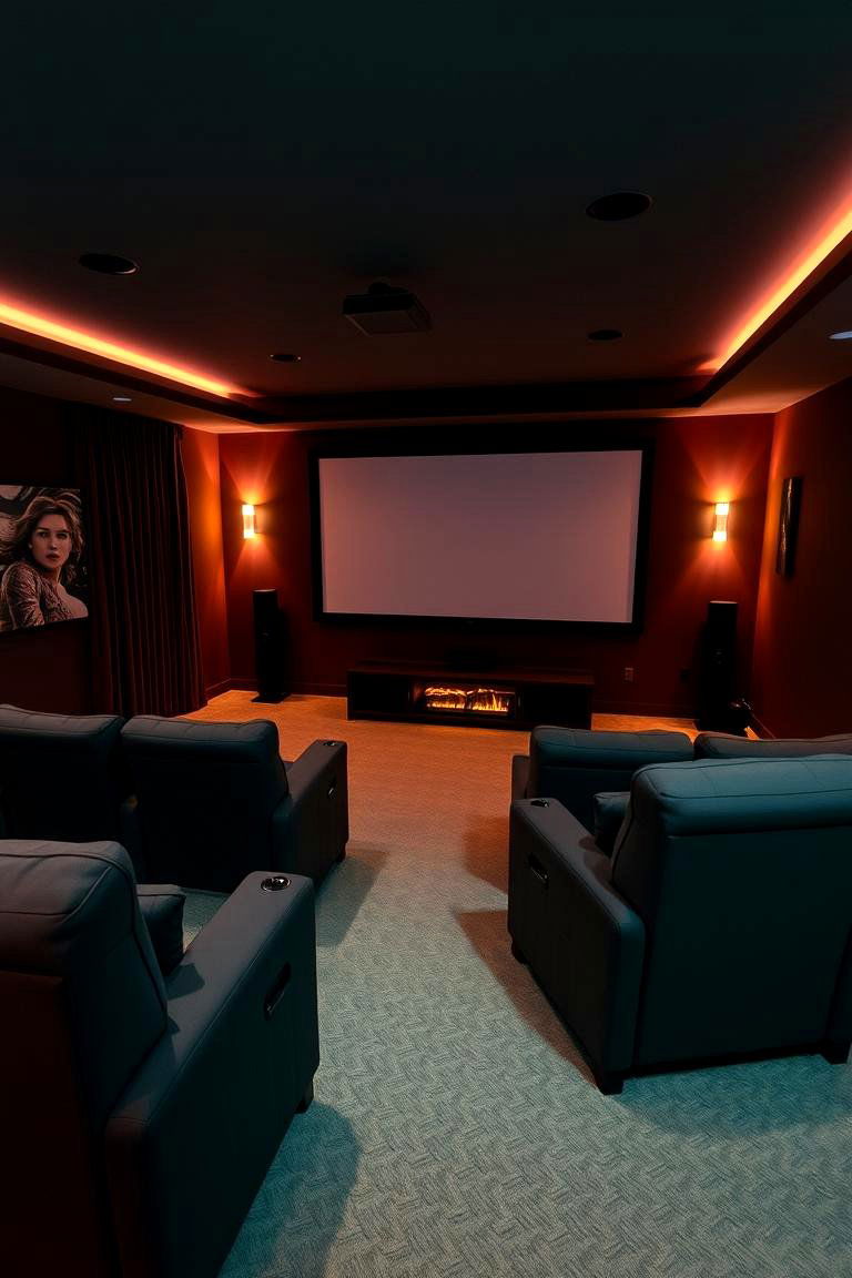 Mini Theater Space - 24 Basement Playroom Ideas