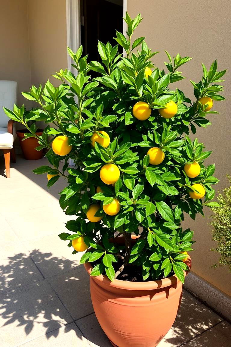 Miniature Fruit Trees in Containers - 24 Patio Small Garden Ideas