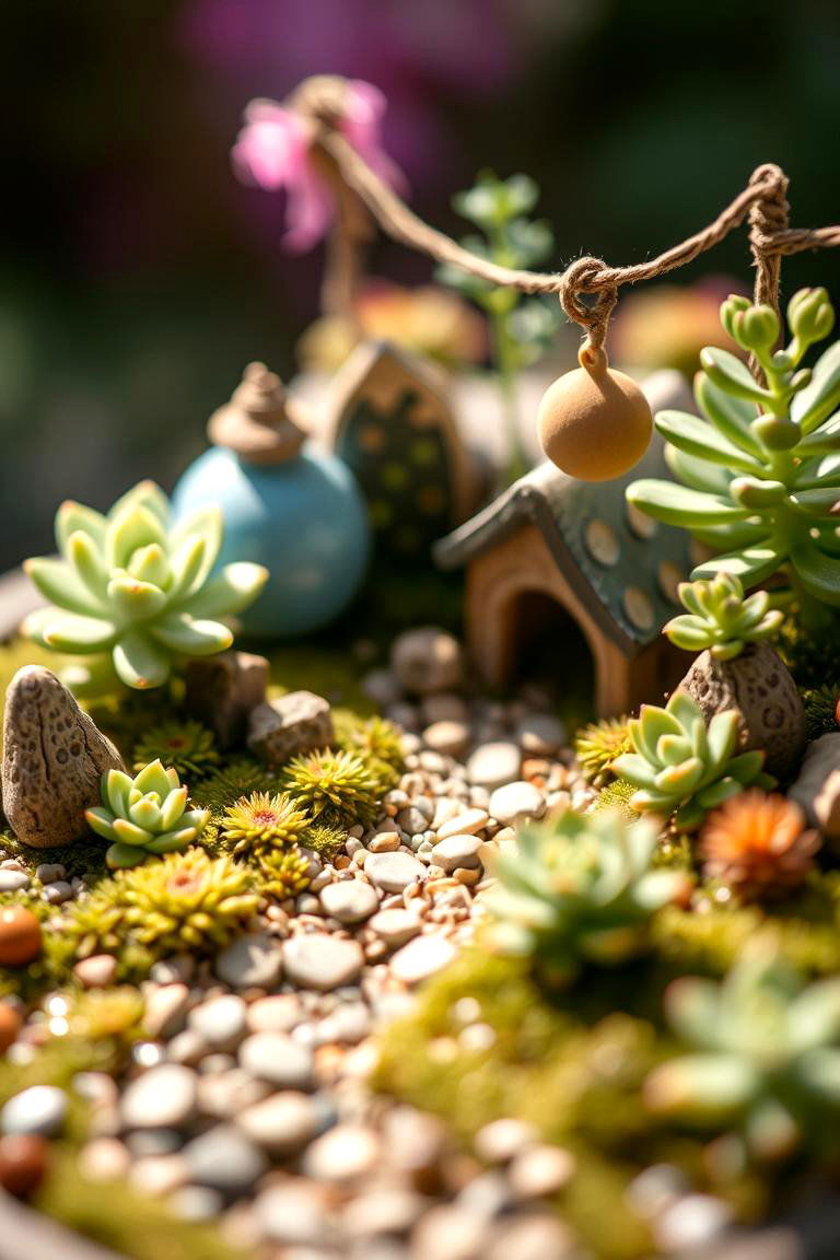Miniature Succulent Fairy Garden - 24 Succulent Garden Ideas