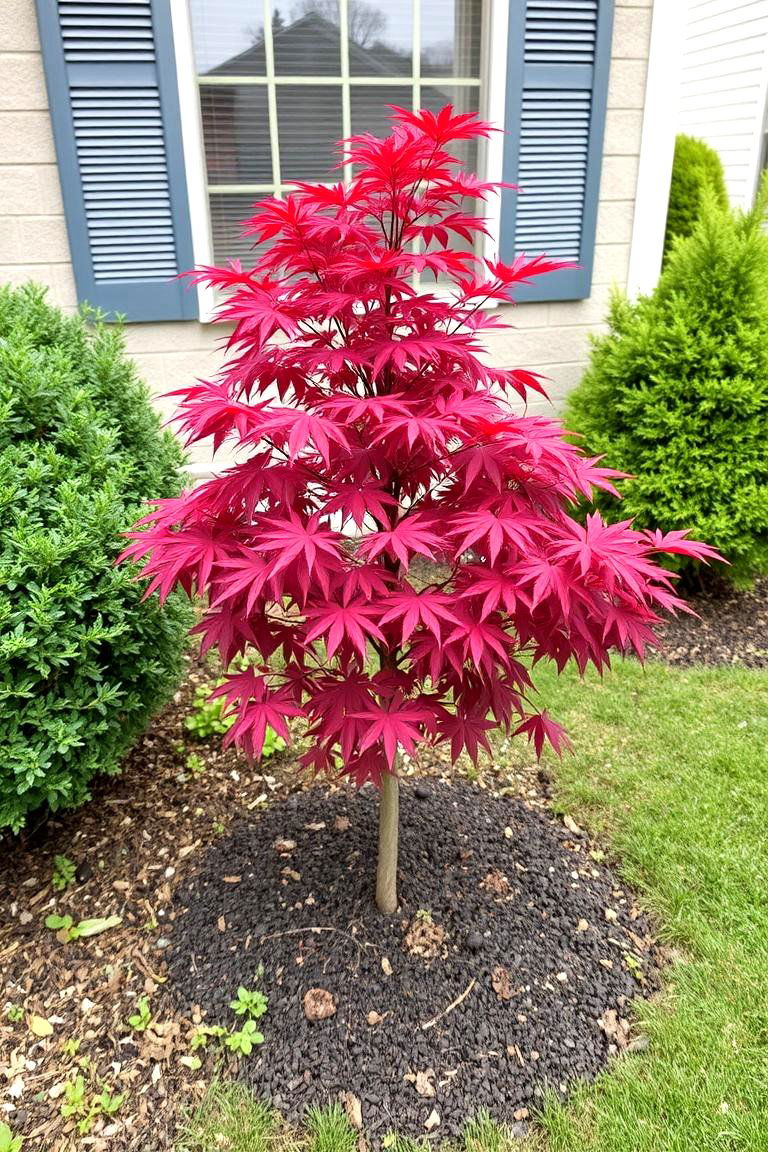 Miniature Tree Focal Point - 24 Small Front Yard Landscaping Ideas