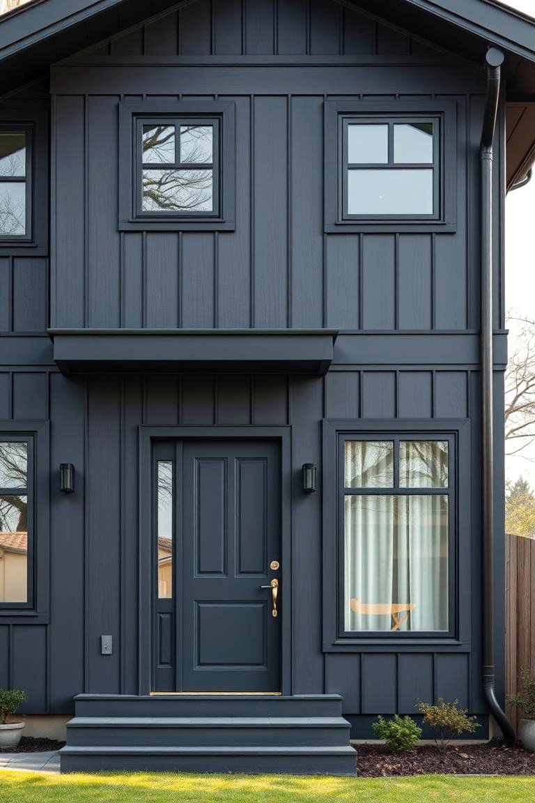 Minimal Ornamentation Design - 24 Dark Grey House Exterior Ideas