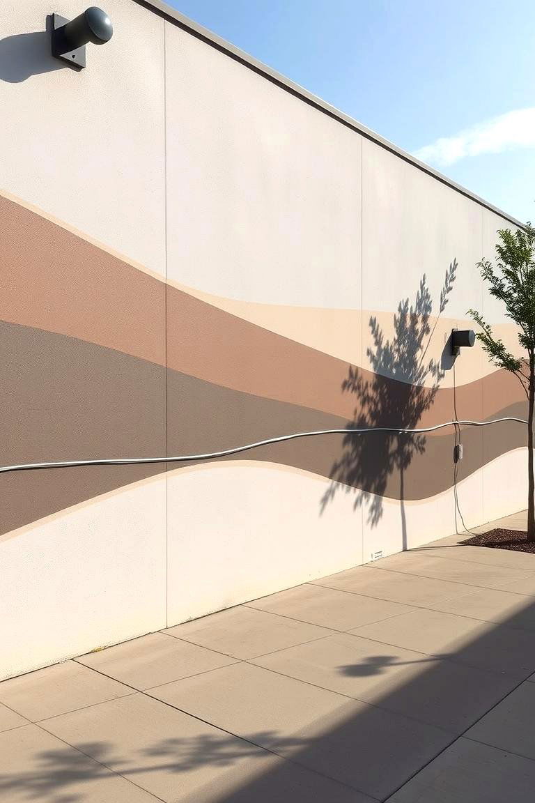 Minimalist Abstract Murals - 24 Outdoor Wall Decor Ideas