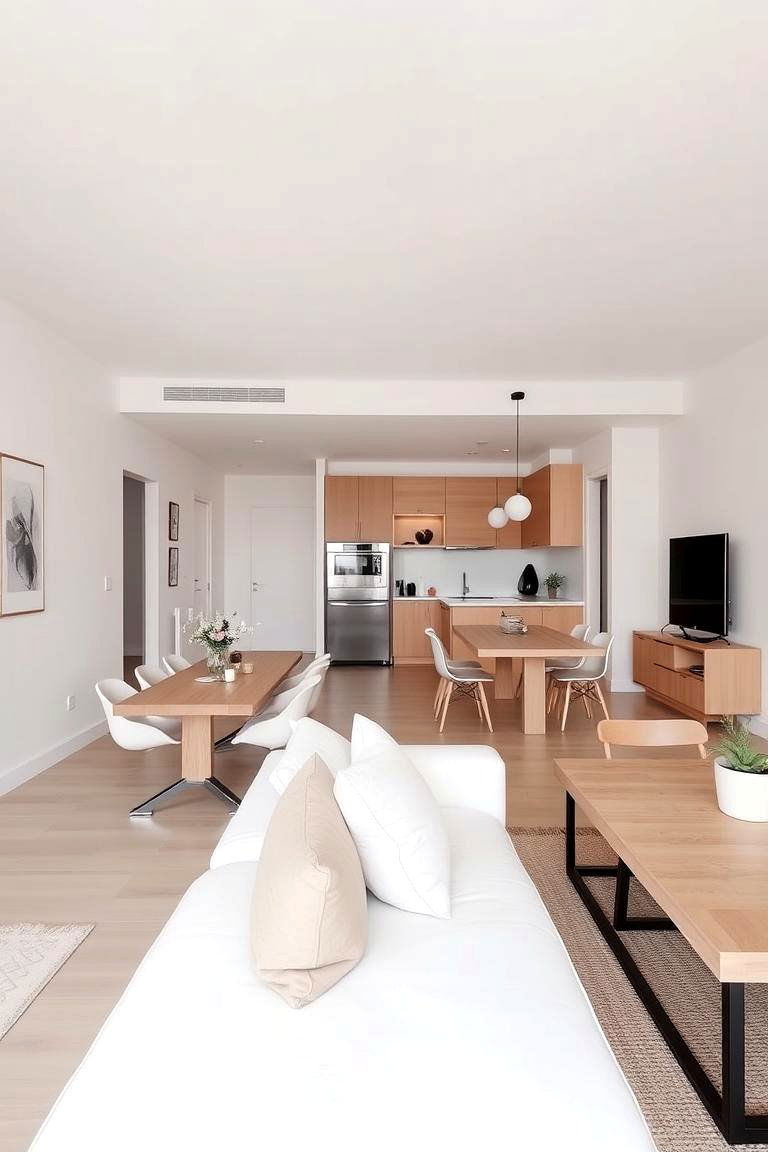 Minimalist Approach - 24 Living Room Dining Room Combos