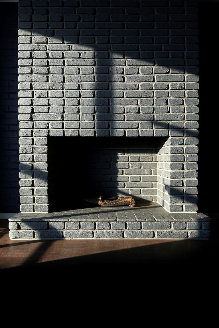 Minimalist Black Brick Fireplace - 24 Brick Fireplace Ideas