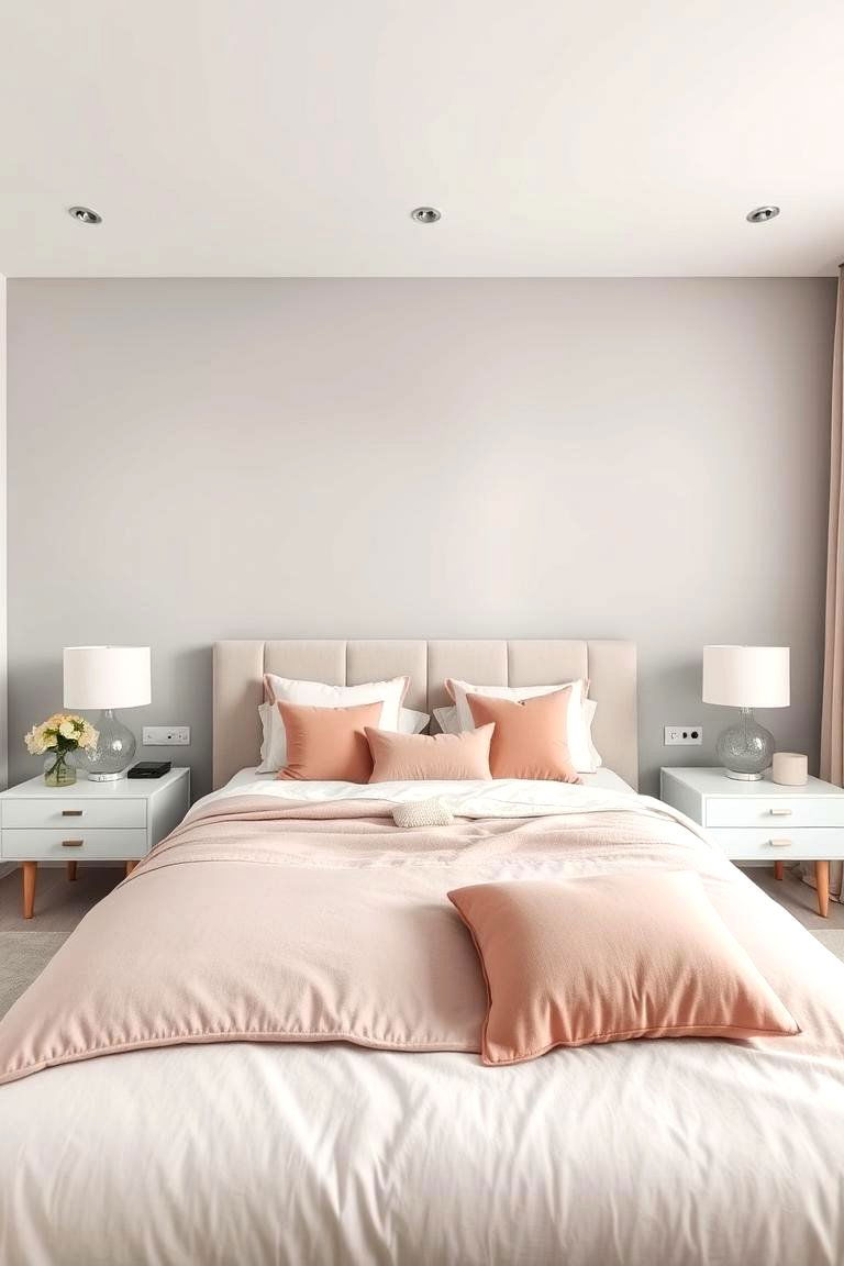 Minimalist Blush Touches - 24 Blush Pink Bedroom Ideas