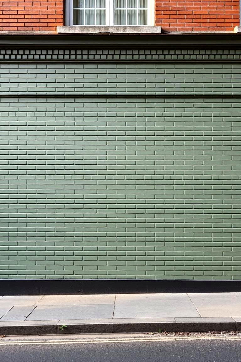 Minimalist Brick Elegance - 24 Sage Green Painted Brick House Ideas