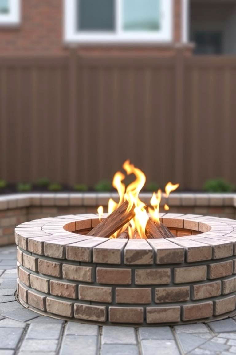 Minimalist Brick Fire Pit - 24 Brick Fire Pit Ideas