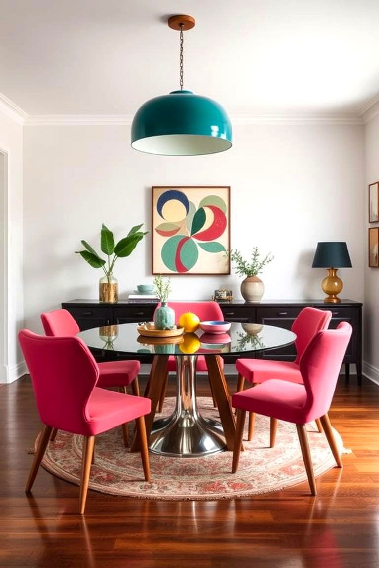 Minimalist Centerpieces - 24 Mid-century Modern Dining Rooms