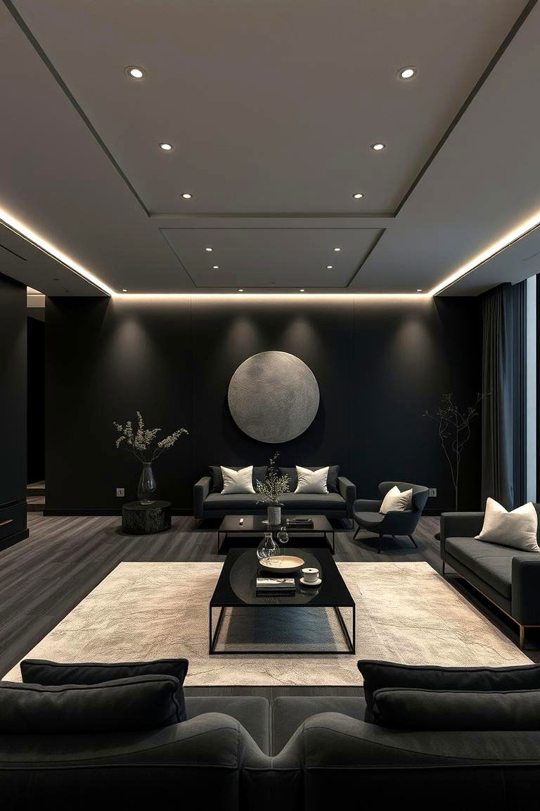 Minimalist Chic Retreat - 24 Black and Silver Bedroom Ideas