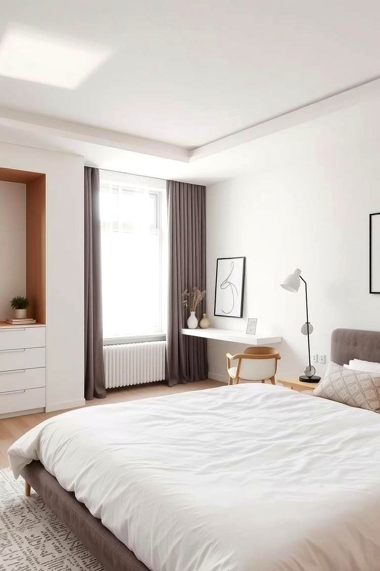 Minimalist Chic Simplicity - 24 Black and White Bedroom Ideas