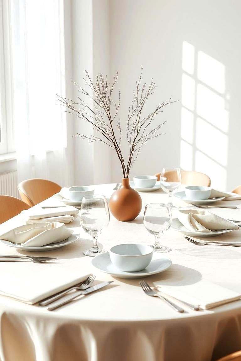 Minimalist Chic Table Setting - 24 Table Setting Ideas