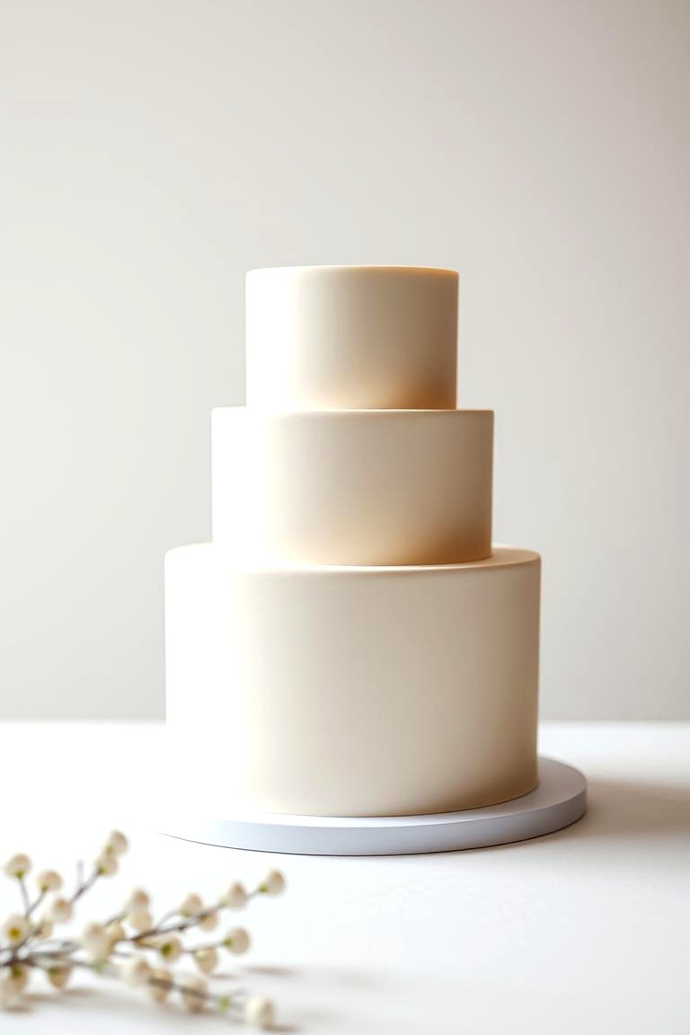 Minimalist Chic - 24 Small Wedding Cake Ideas