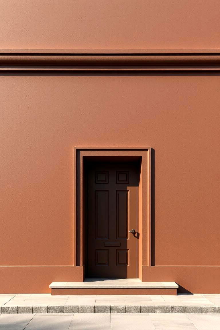 Minimalist Chocolate Brown Facade - 24 Chocolate Brown House Exterior Design Ideas