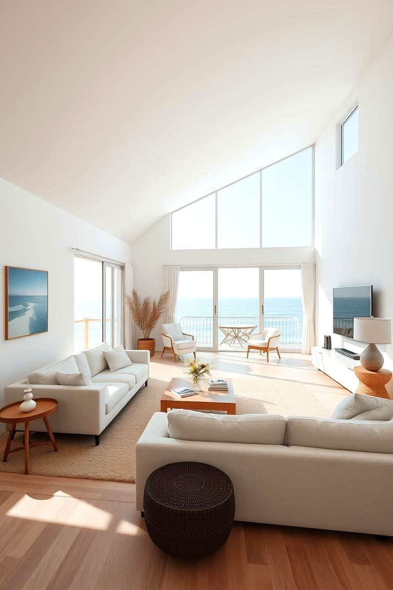 Minimalist Coastal Design - 24 Coastal Living Room Ideas