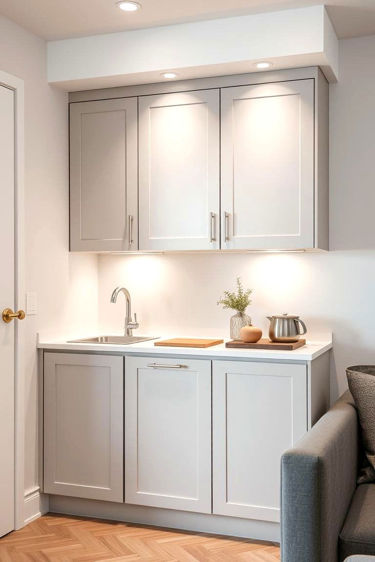 Minimalist Color Palette - 24 Kitchenette Ideas