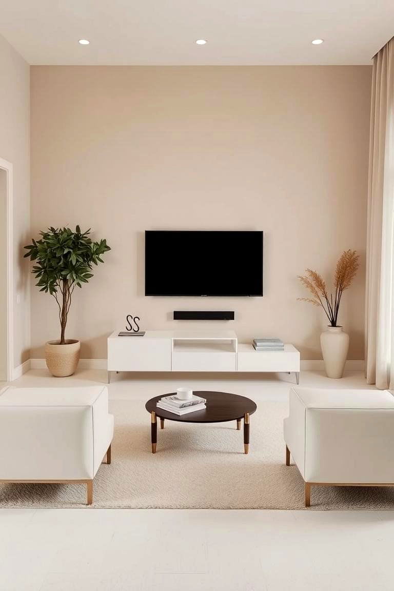 Minimalist Color Palette for a Cozy Feel - 24 Small Living Room Ideas With Tv