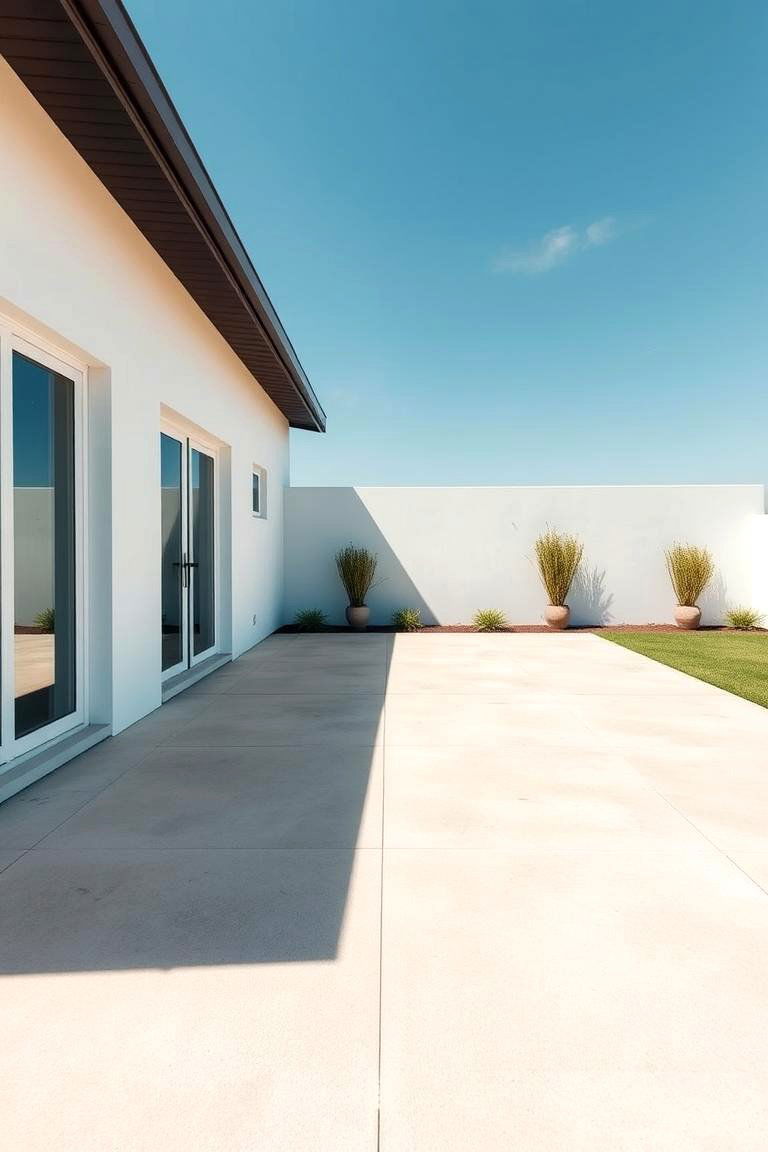 Minimalist Concrete Layout - 24 Concrete Patio Ideas on a Budget