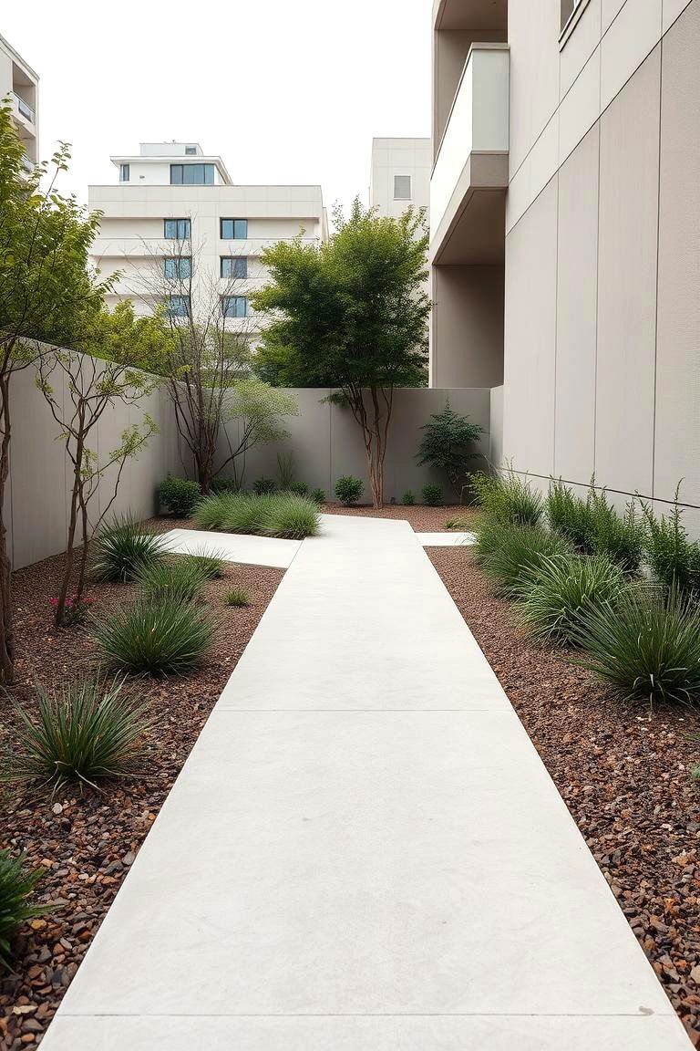 Minimalist Concrete Path - 24 walkway ideas