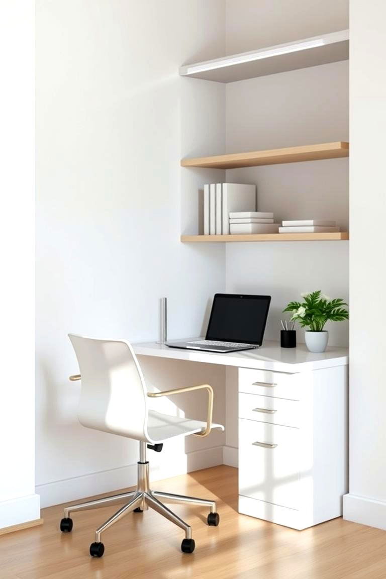 Minimalist Corner Desk - 24 Corner Decoration Ideas