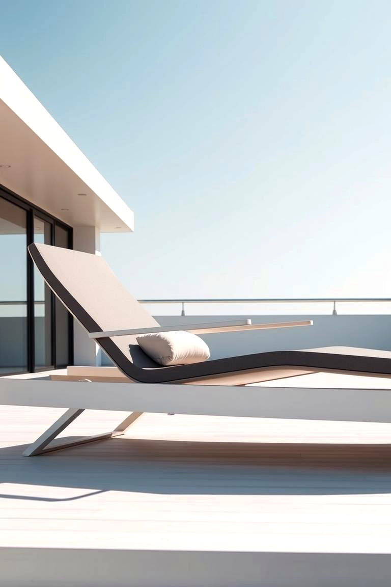 Minimalist Deck Lounge Chair - 24 Deck Furniture Ideas