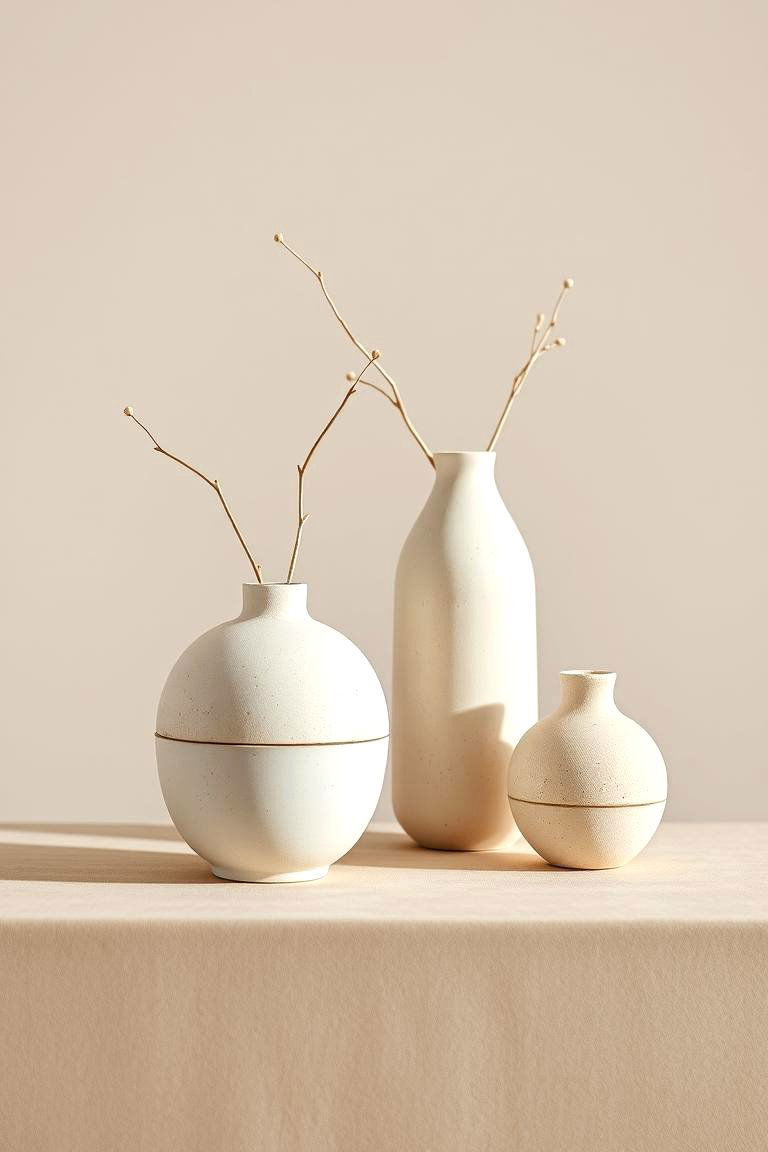Minimalist Desert Vases - 24 Bohemian Desert Decor Ideas