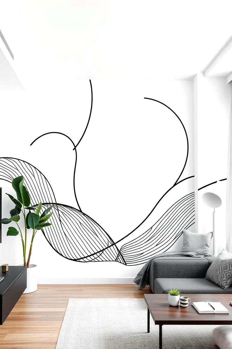 Minimalist Design Mural - 24 Wall Mural Ideas