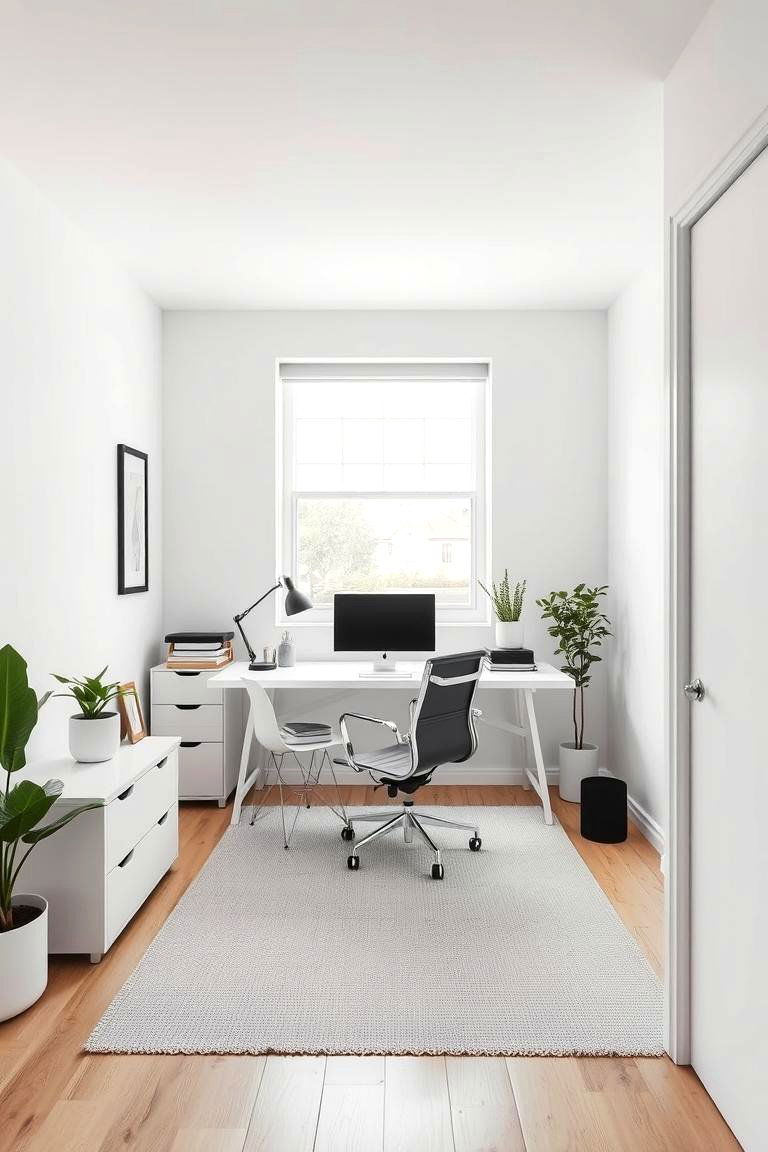 Minimalist Design for Clarity - 24 Small Home Office Ideas