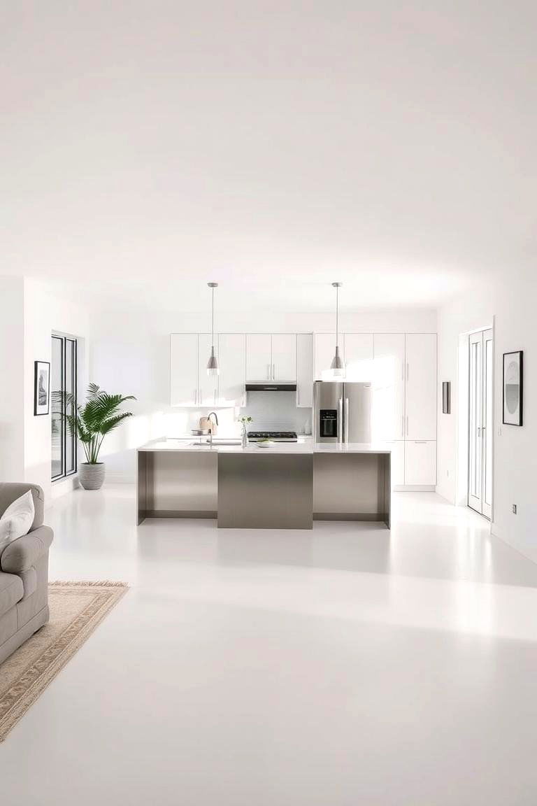 Minimalist Design for Clean Lines - 24 Open Kitchen Living Room Ideas