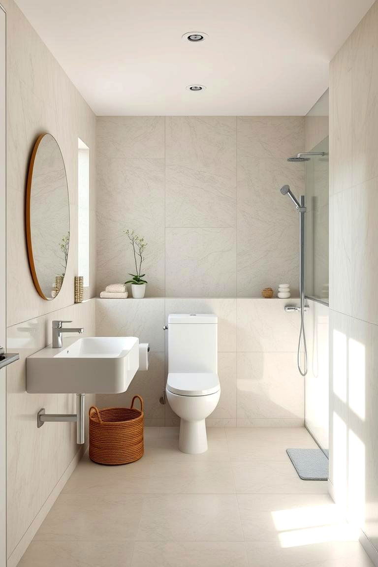 Minimalist Design to Reduce Clutter - 24 Handicap Bathroom Ideas