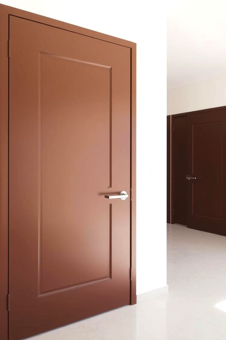 Minimalist Design with Clean Lines - 24 Brown Front Door Ideas