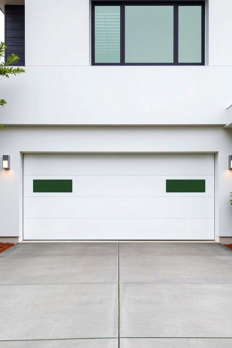Minimalist Design with Green Accents for Modern Homes - 24 Green Garage Door Ideas