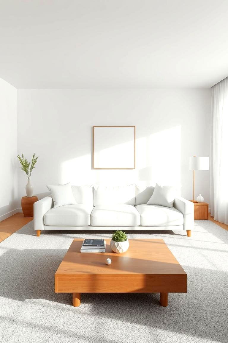 Minimalist Design with Grey Carpet - 24 grey carpet living room ideas