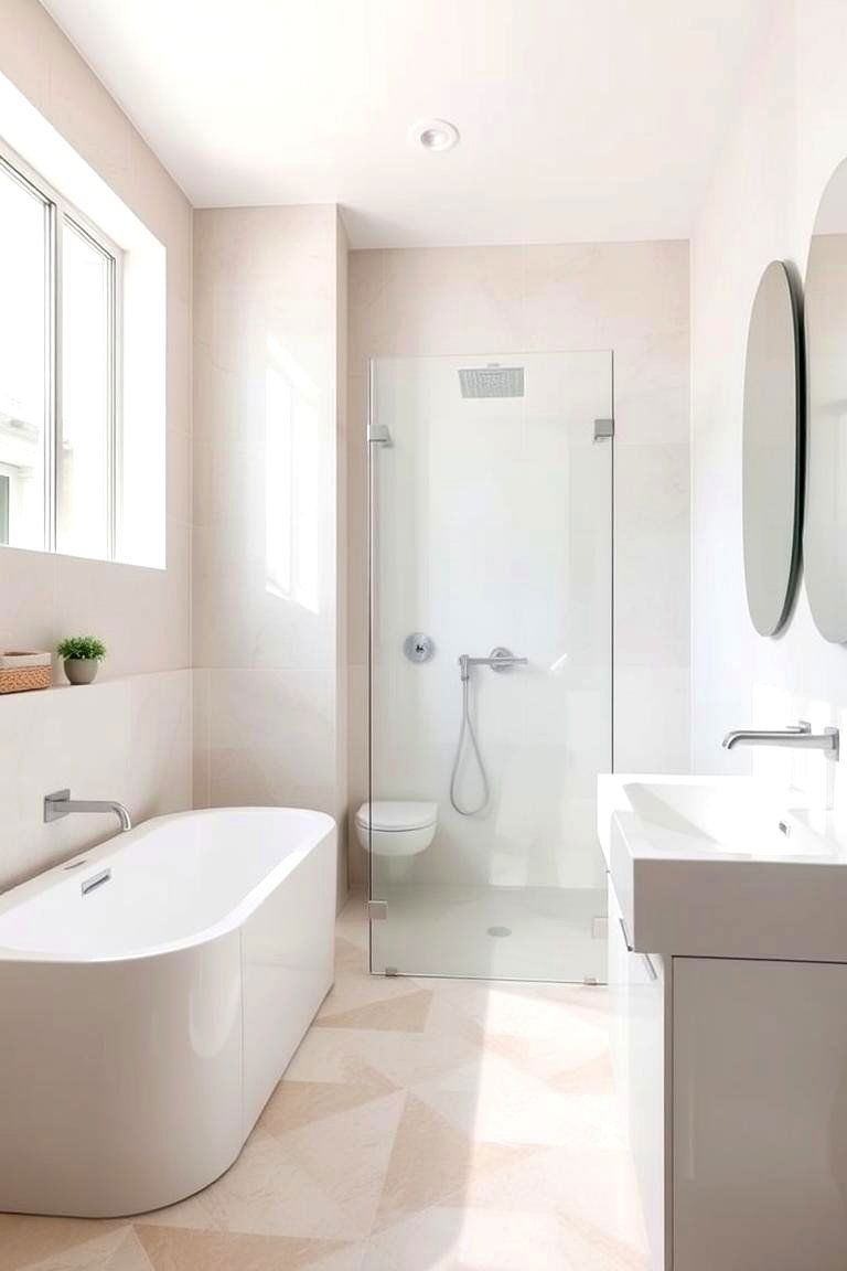 Minimalist Design with Neutral Tones - 24 Modern Bathroom Decor Ideas