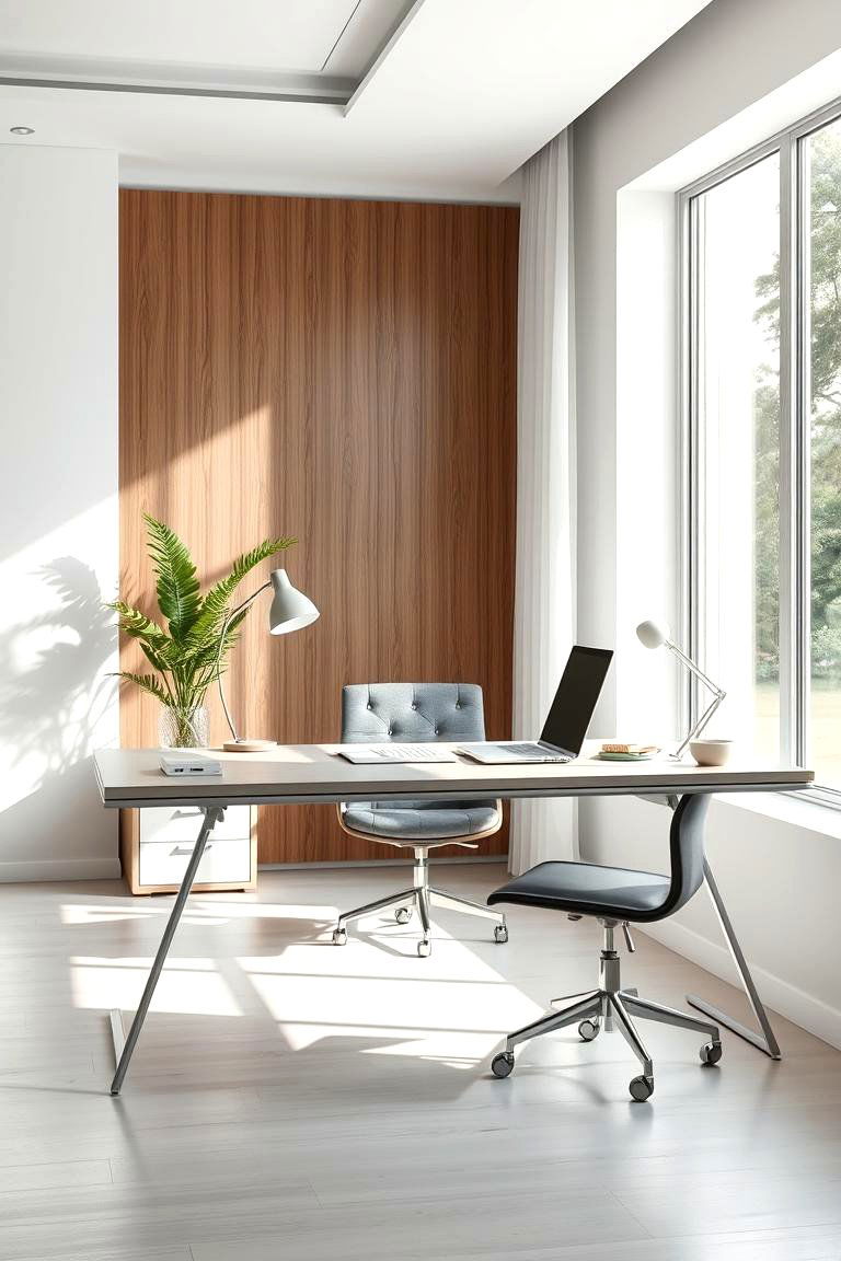 Minimalist Desk Setup for Efficiency - 24 Home Office Ideas for Her