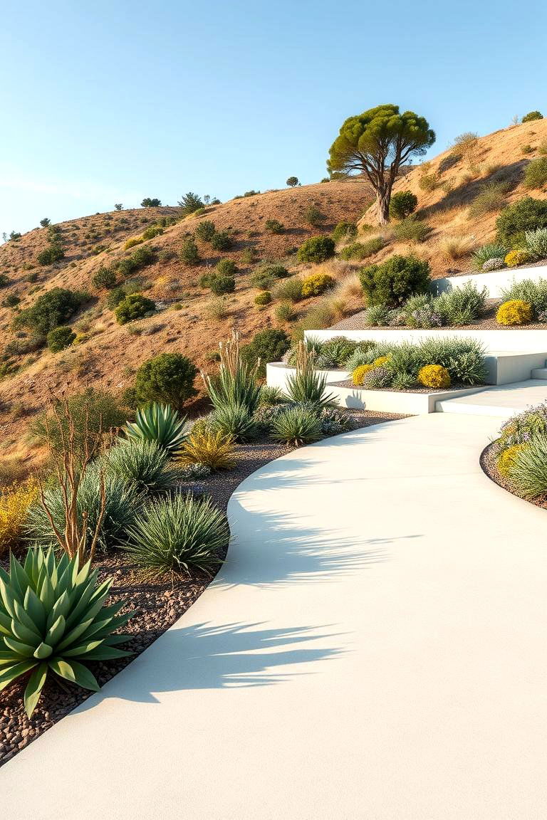 Minimalist Eco Garden - 24 Hillside Terraced Garden Ideas