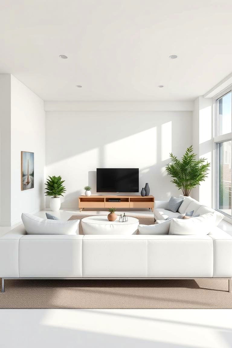 Minimalist Elegance - 24 White Couch Living Room Ideas