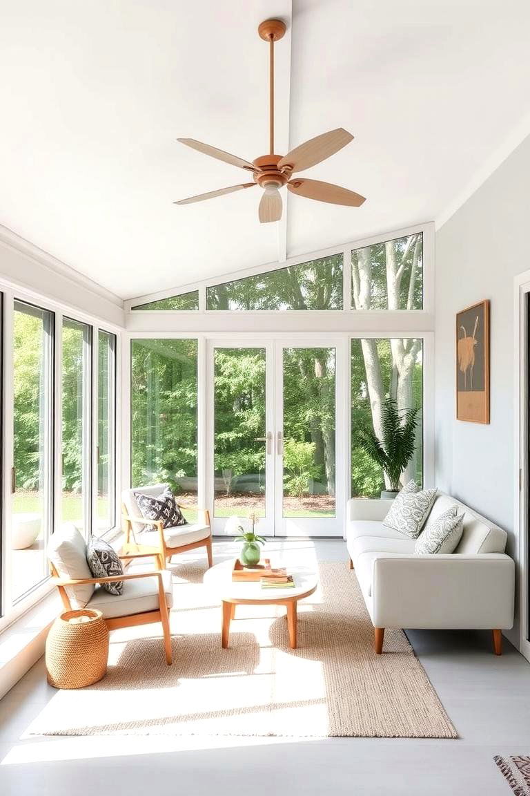 Minimalist Elegance - 24 Mid-century Modern Sunroom Ideas