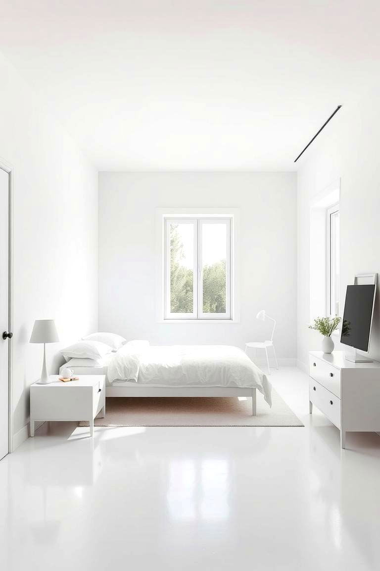 Minimalist Elegance - 24 Small White Bedroom Ideas