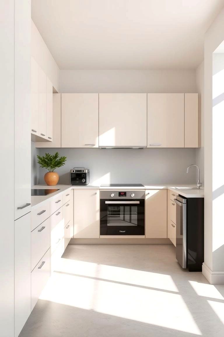 Minimalist Elegance Compact One Wall Kitchen - 24 One Wall Kitchen Ideas