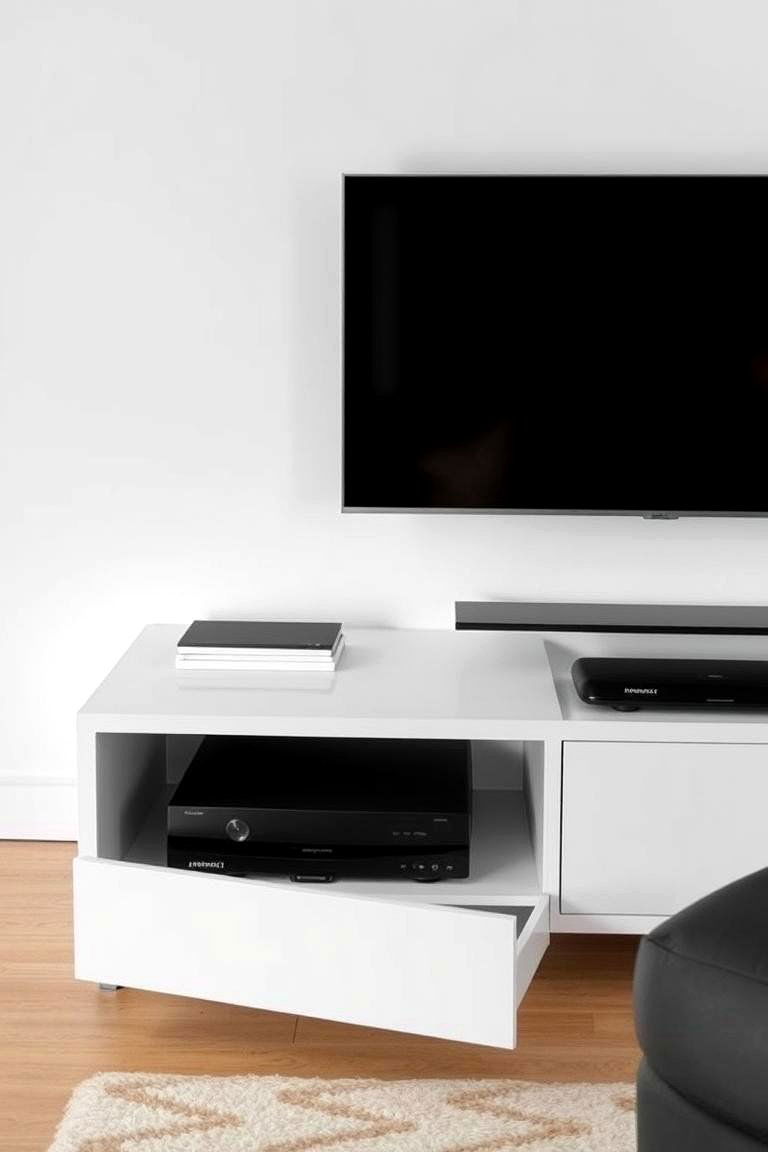 Minimalist Entertainment Centers for Sleek Storage - 24 Minimalist Living Room Ideas