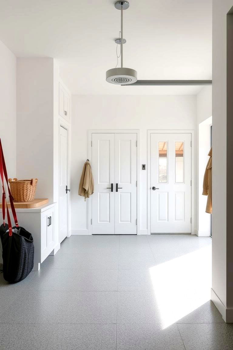 Minimalist Entryway with Neutral Tones - 24 Garage Entryway Ideas