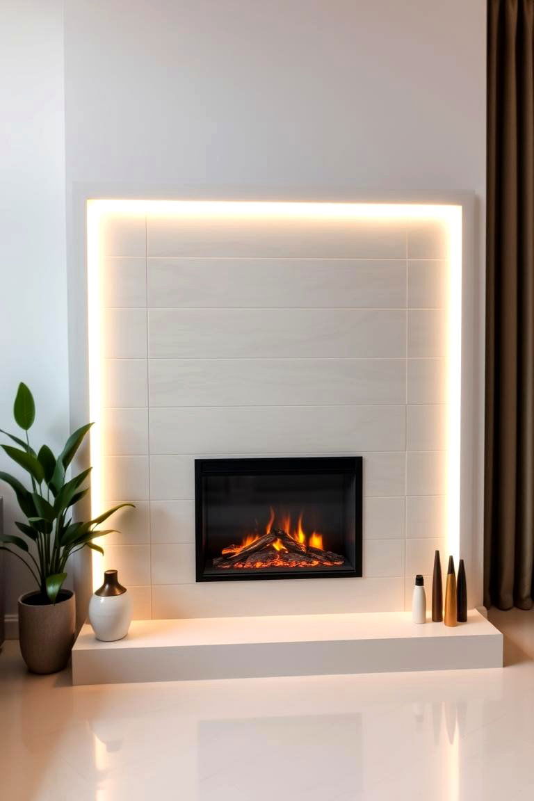 Minimalist Faux Fireplace - 24 Faux Fireplace Ideas