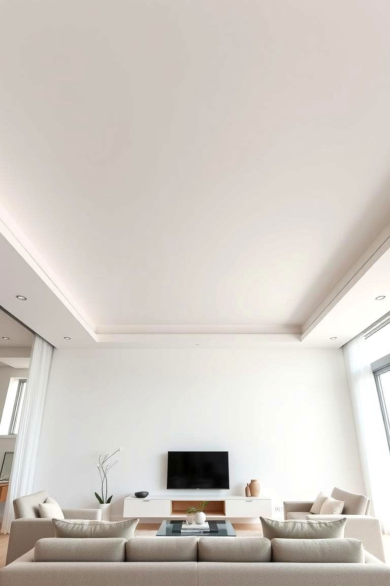 Minimalist Flat Pop Ceiling - 24 Pop Ceiling Design Ideas