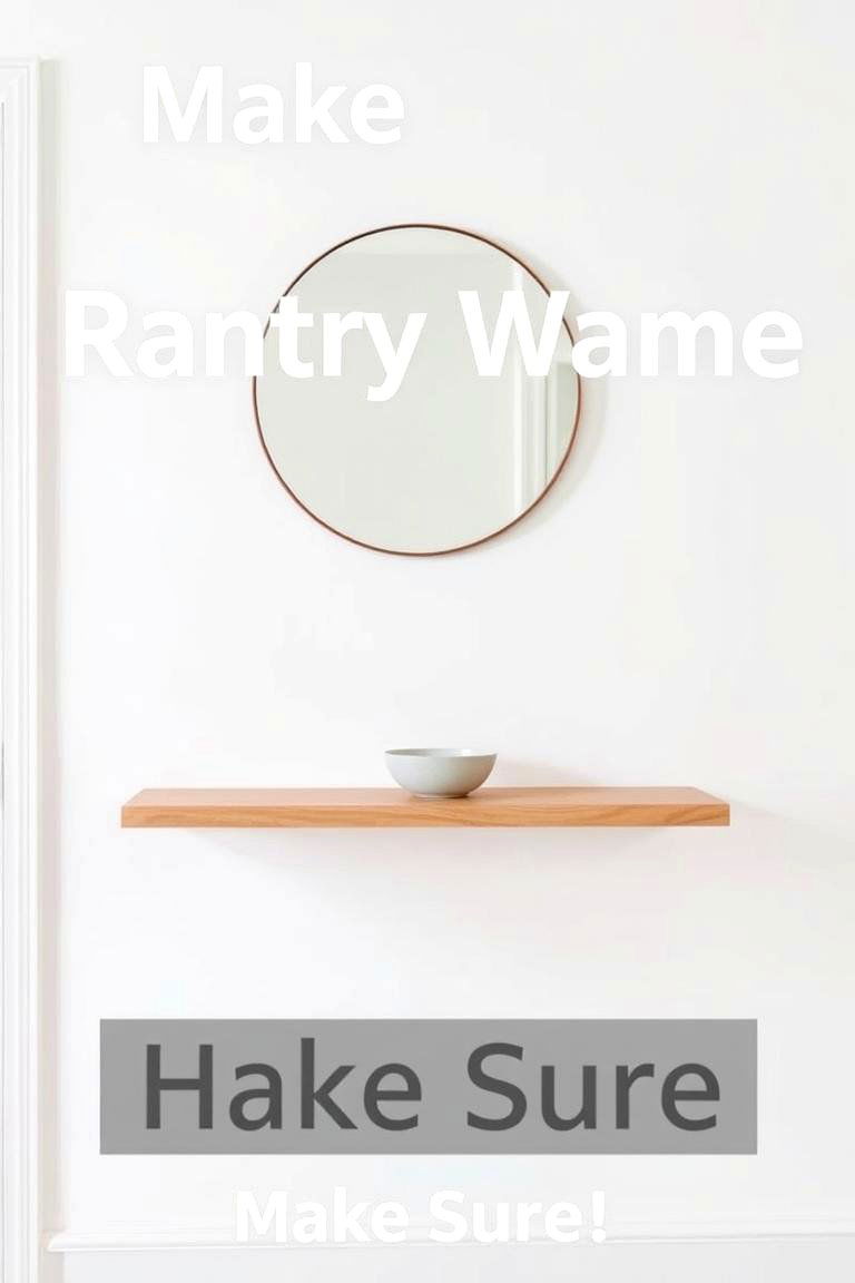 Minimalist Floating Shelf and Mirror - 24 Modern Entryway Ideas