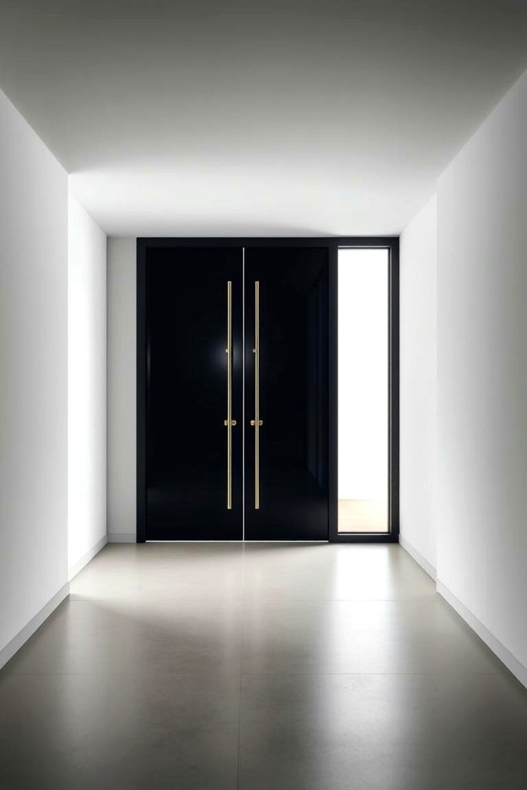 Minimalist Flush Mounted Double Doors - 24 Double Front Door Ideas