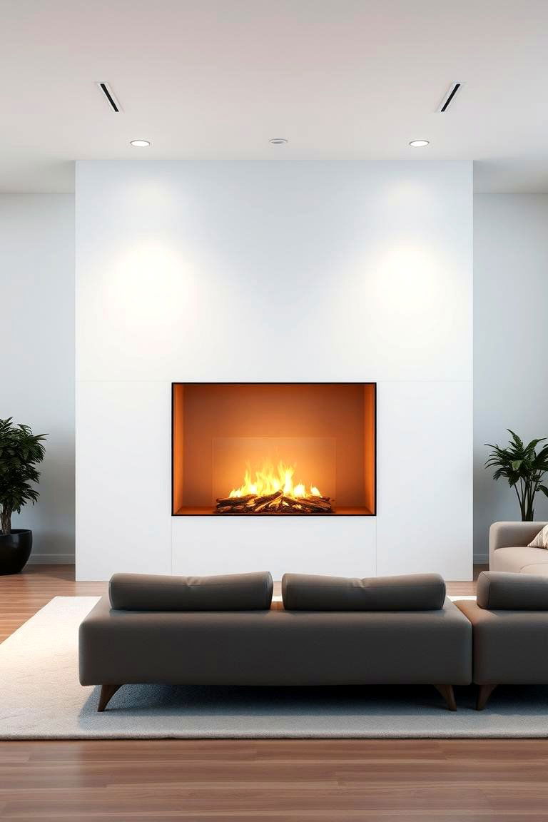 Minimalist Frameless Linear Fireplace - 24 linear fireplace ideas